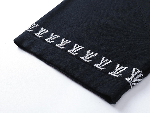ルイヴィトン アルファベットジャカードニットコットン半袖Tシャツ