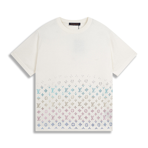 ルイヴィトンスーパーコピー 新しいホットドリルニット半袖Tシャツ