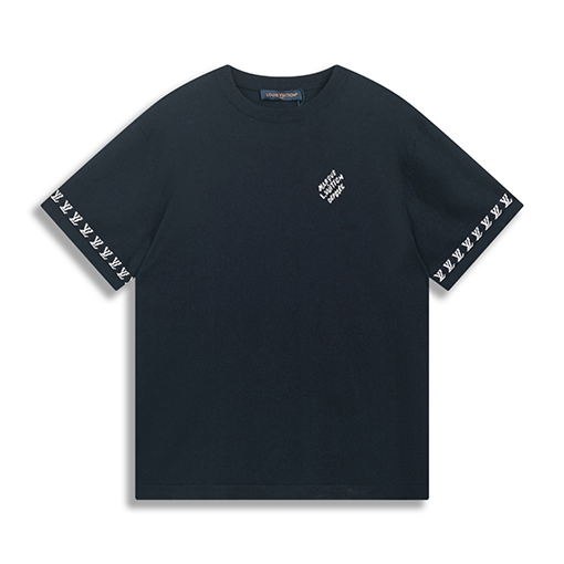 ルイヴィトン アルファベットジャカードニットコットン半袖Tシャツ