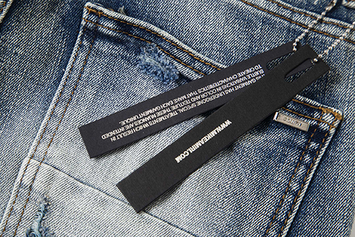 アミリ ファッションクラシック刺繍ステッカーレザー穴文字スキニージーンズ