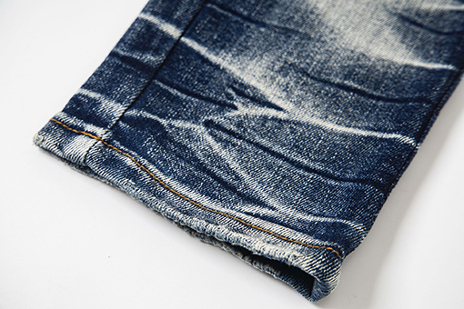 アミリ ファッションクラシック刺繍ステッカーレザー穴文字スキニージーンズ