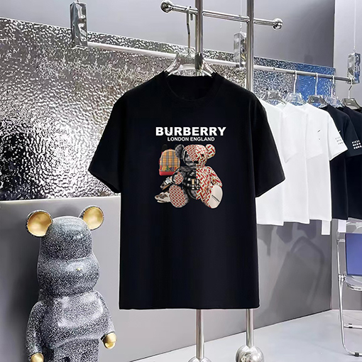 バーバリー プリントラウンドネック半袖Tシャツ