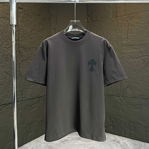 クロムハーツ 新しいロゴサンスクリット十字架立体シリコン半袖Tシャツ