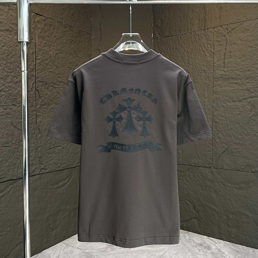 クロムハーツ 新しいロゴサンスクリット十字架立体シリコン半袖Tシャツ