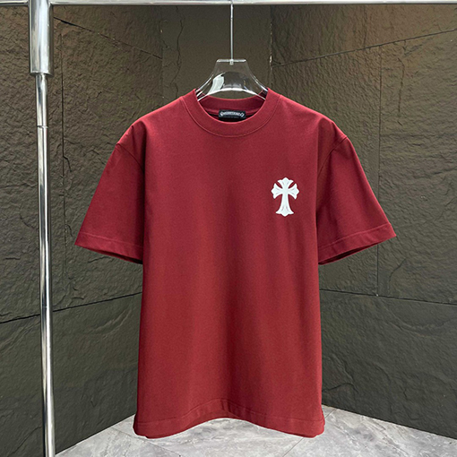 クロムハーツ 新しいロゴサンスクリット十字架立体シリコン半袖Tシャツ