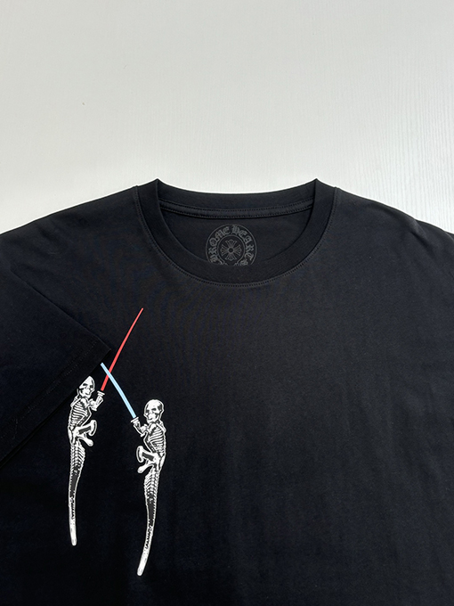 クロムハーツ スターウォーズ限定手作りグループリント半袖Tシャツ