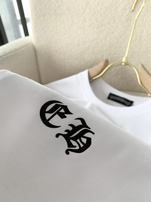 クロムハーツスーパーコピー クラシックロゴプリントラウンドネック半袖Tシャツ