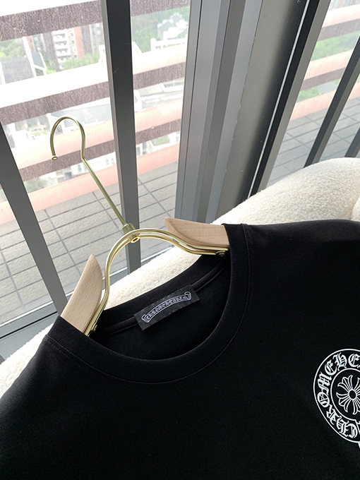 クロムハーツスーパーコピー クラシックロゴプリントラウンドネック半袖Tシャツ
