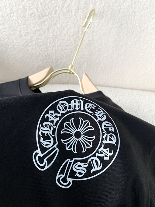 クロムハーツスーパーコピー クラシックロゴプリントラウンドネック半袖Tシャツ