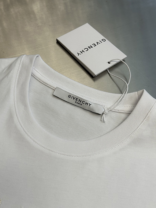ジバンシイ 人柄パッチアルファベットクルーネック半袖Tシャツ