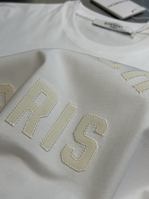 ジバンシイ 人柄パッチアルファベットクルーネック半袖Tシャツ