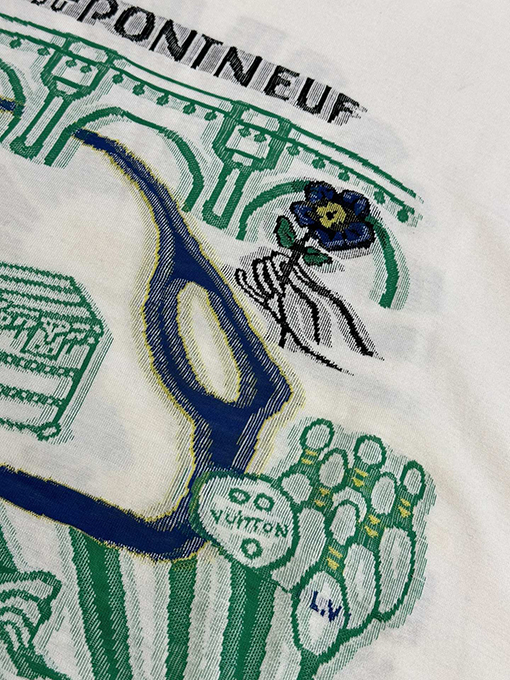 ルイヴィトン 夢の五色フライングラインジャカード半袖Tシャツ
