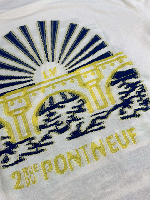 ルイヴィトン 夢の五色フライングラインジャカード半袖Tシャツ