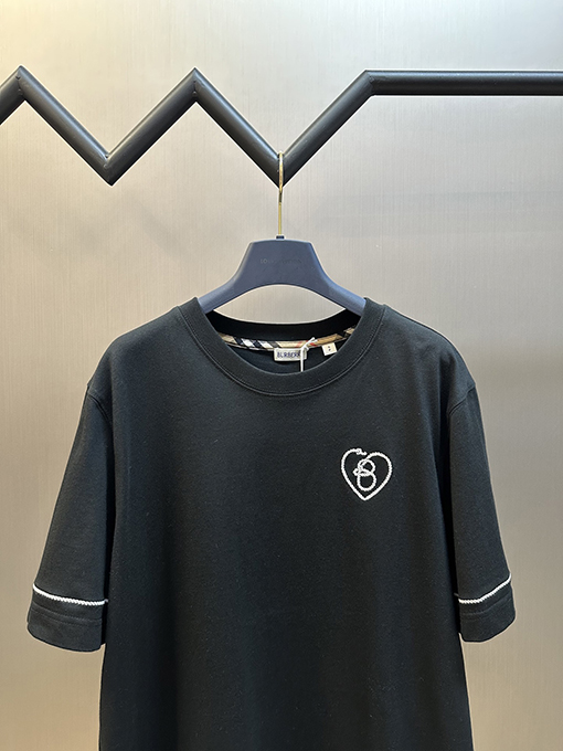 バーバリー 七夕限定ハート結びカップル半袖Tシャツ