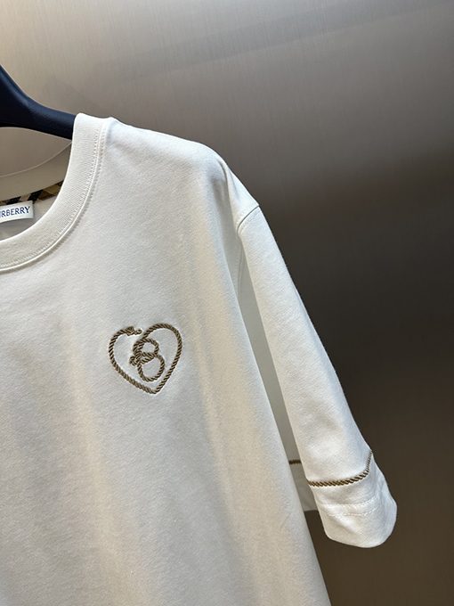 バーバリー 七夕限定ハート結びカップル半袖Tシャツ