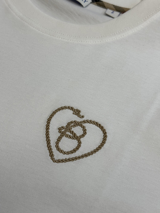 バーバリー 七夕限定ハート結びカップル半袖Tシャツ