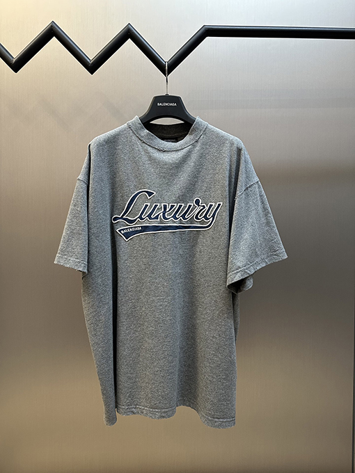 バレンシアガ ファッションアップリケアルファベット刺繍半袖Tシャツ