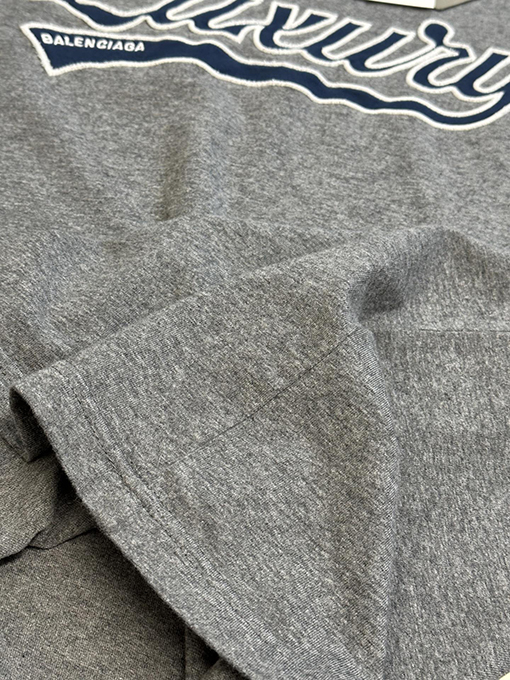 バレンシアガ ファッションアップリケアルファベット刺繍半袖Tシャツ