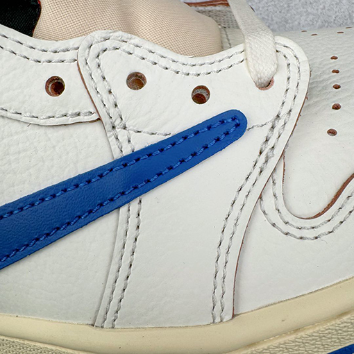 Travis Scott x Air Jordan AJ1 Low OG SP TSコラボレーションバーブローカットスニーカー