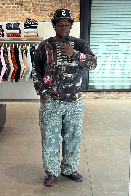 シュプリームコピー SS25 SKYLINE SEQUIN L/S TOP 薄手で快適な長袖シャツ