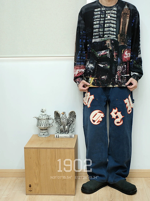シュプリームコピー SS25 SKYLINE SEQUIN L/S TOP 薄手で快適な長袖シャツ