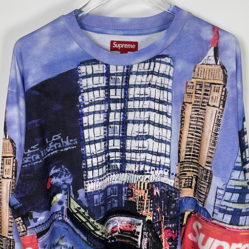 シュプリームコピー SS25 SKYLINE SEQUIN L/S TOP 薄手で快適な長袖シャツ
