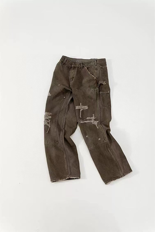 セント マイケルコピーKAMIYA Boro Painter Pants 破壊スプラッシュヴィンテージB01伐採オーバーオール