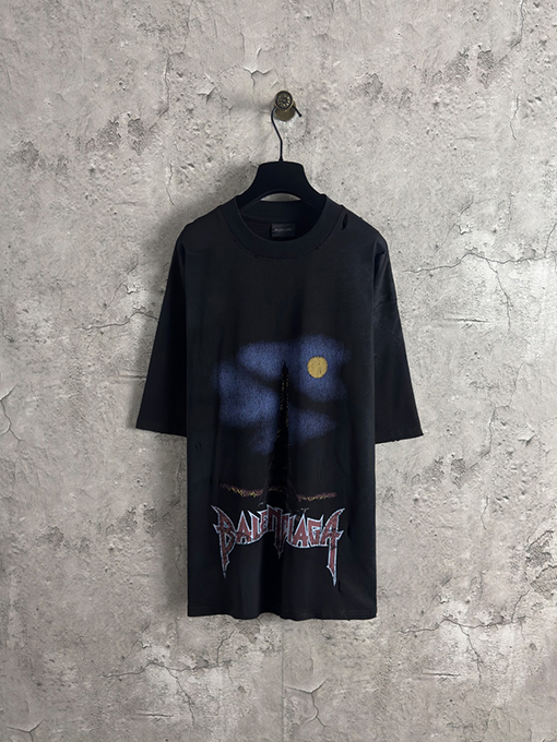 バレンシアガ ファッションタワー正立直噴半袖Tシャツ