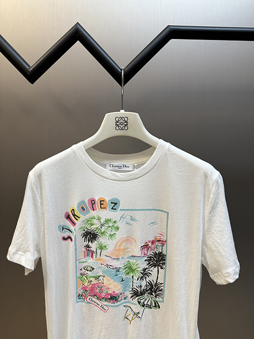ディオールスーパーコピー Dior souvenir プリント半袖Tシャツ