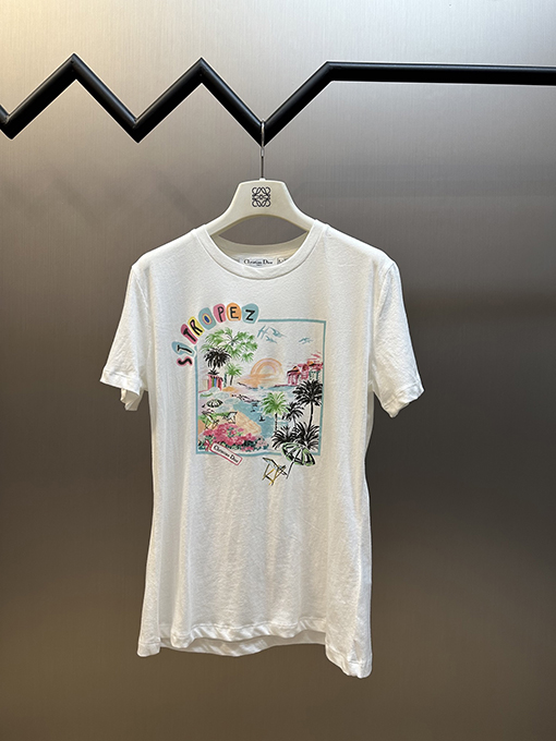 ディオールスーパーコピー Dior souvenir プリント半袖Tシャツ