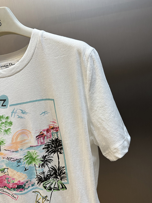 ディオールスーパーコピー Dior souvenir プリント半袖Tシャツ