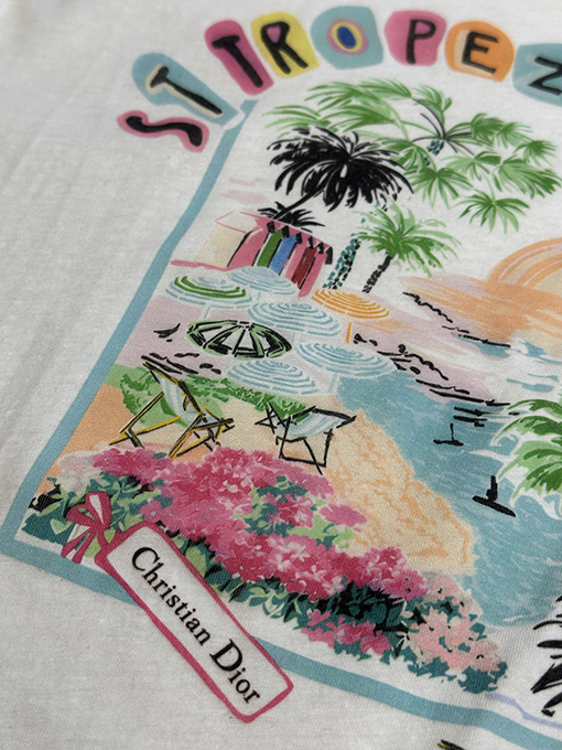 ディオールスーパーコピー Dior souvenir プリント半袖Tシャツ