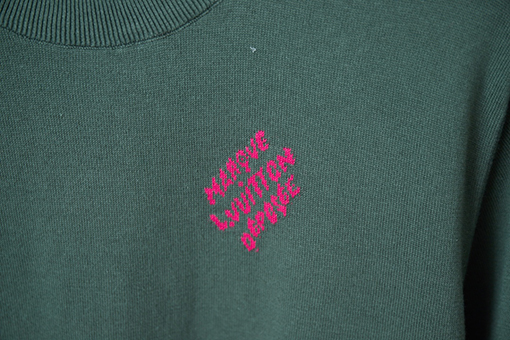 ルイヴィトン ファッション刺繍 Lv ニット文字ロゴ半袖Tシャツ