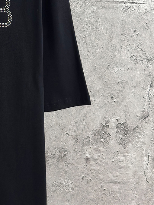 バレンシアガ Balenciaga バックダブルBホットドリル半袖Tシャツ