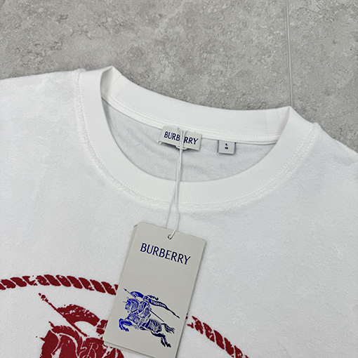 バーバリー 軍馬タオルプリント半袖Tシャツ
