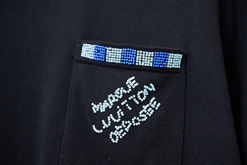 ルイヴィトンスーパーコピー 新しいポケットビーズニット半袖Tシャツ