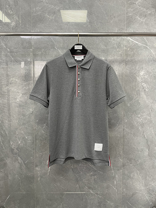 トムブラウンコピーコットンポロTシャツ