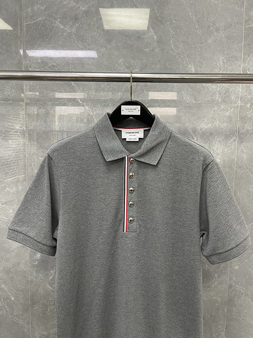 トムブラウンコピーコットンポロTシャツ