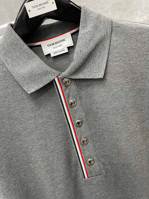 トムブラウンコピーコットンポロTシャツ