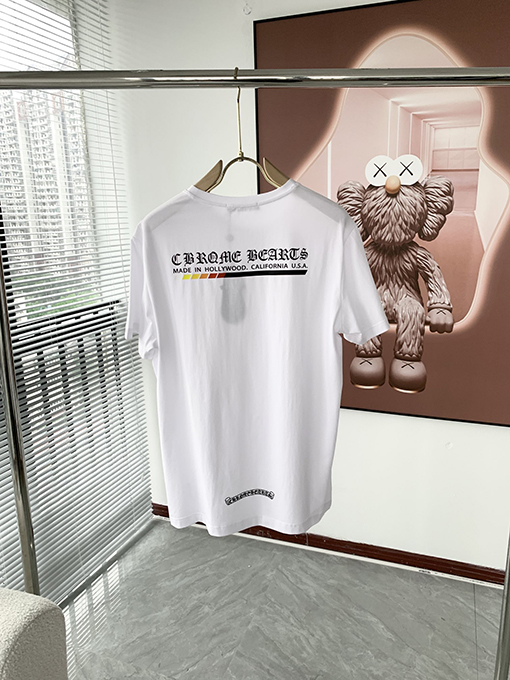 クロムハーツコピークラシックロゴプリントラウンドネックTシャツ