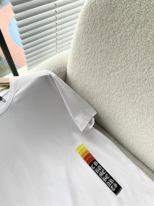 クロムハーツコピークラシックロゴプリントラウンドネックTシャツ