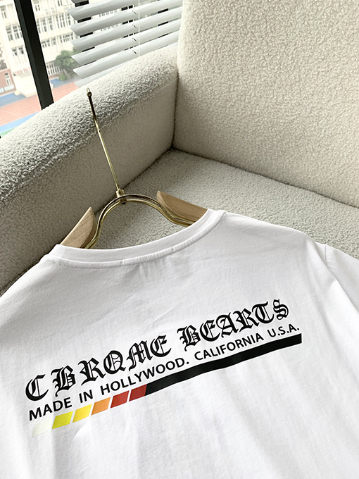クロムハーツコピークラシックロゴプリントラウンドネックTシャツ