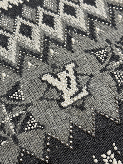 ルイヴィトン Lv フルダイヤモンドスノーフレークプルオーバーセーター
