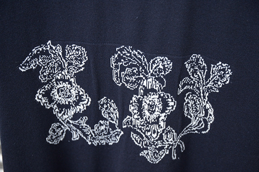 ルイヴィトンコピー ひまわりフラワーニット半袖Tシャツ