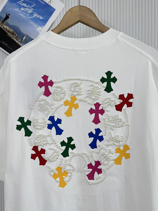 クロムハーツプリントパールコンパス半袖Tシャツ