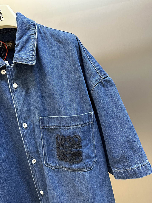 ロエベ Loewe デニム半袖シャツ