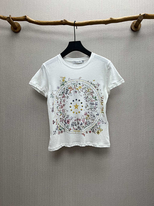 ディオール マルチカラー Dior Astral Flowers 柄半袖Tシャツ