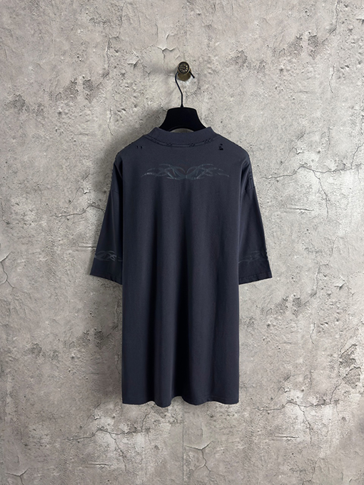 バレンシアガ Balenciaga 新しいトーテム愛の落書き破壊半袖Tシャツ