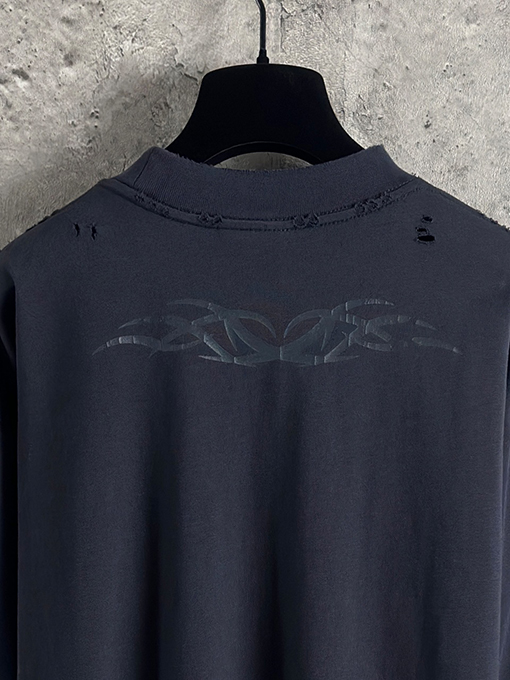 バレンシアガ Balenciaga 新しいトーテム愛の落書き破壊半袖Tシャツ
