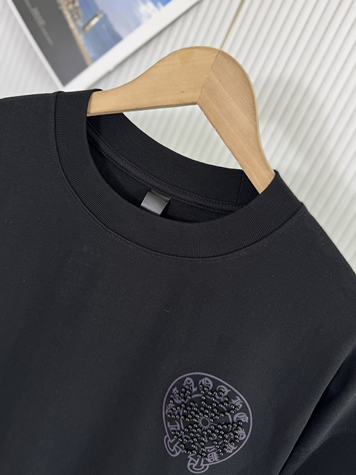 クロムハーツクロスプリントパールコンパス半袖Tシャツ